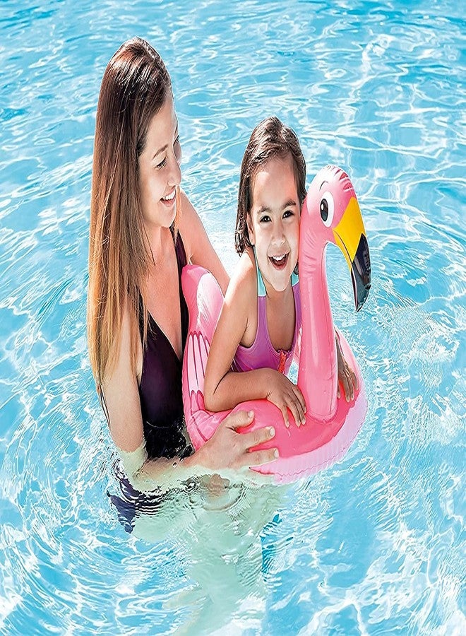 SHREE HANS CREATION Inflatable Flamingo Animal Shape Swim Pool Water Float Ring Tube Boat for Kids Inflatable Flamingo Shaped Swimming Pool Tub Swim Safety Ring for Baby (Flamingo) - Image 1